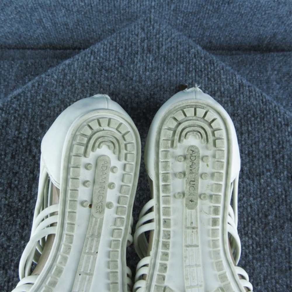 Adam Tucker‎ Stella Women Strappy Sandal Shoes Size 9 Medium White Synthetic - Picture 8 of 9